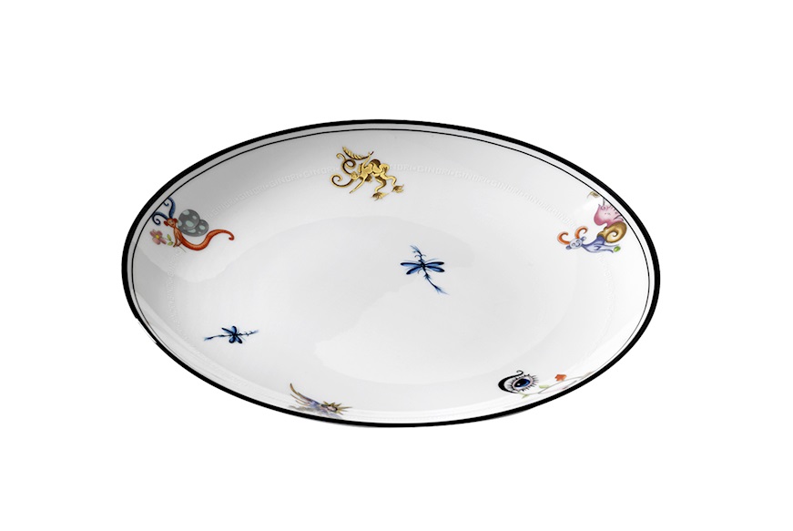 Dinner plate Arcadia Bianco porcelain Richard Ginori