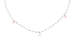 Collana Mon Amour argento con cuori e cristalli silver