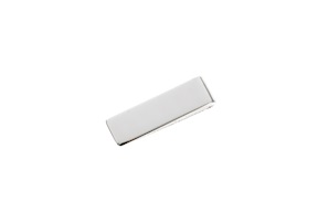 Money clip silver with leather decoration Selezione Zanolli