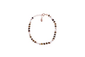 Bracciale argento rosè con onice e madreperla Selezione Zanolli