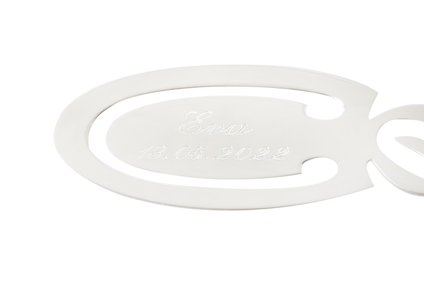 Bookmark silver E letter Selezione Zanolli