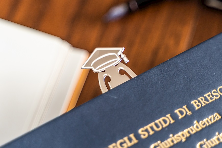 Bookmark Graduation Hat silver Selezione Zanolli
