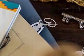 Segnalibro argento lettera P Selezione Zanolli
