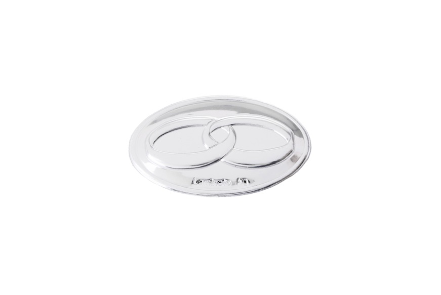 Oval plaque bilaminated Silver wedding or 25th wedding anniversary Selezione Zanolli