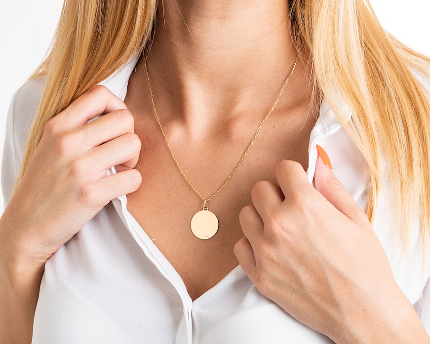 Round pendant gold 750‰ Selezione Zanolli