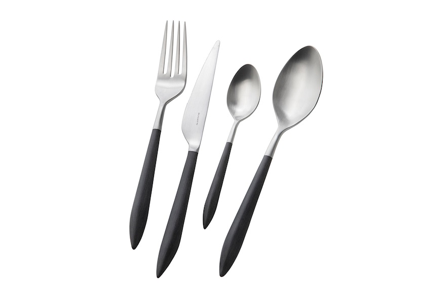 Cutlery set Ares steel black Bugatti