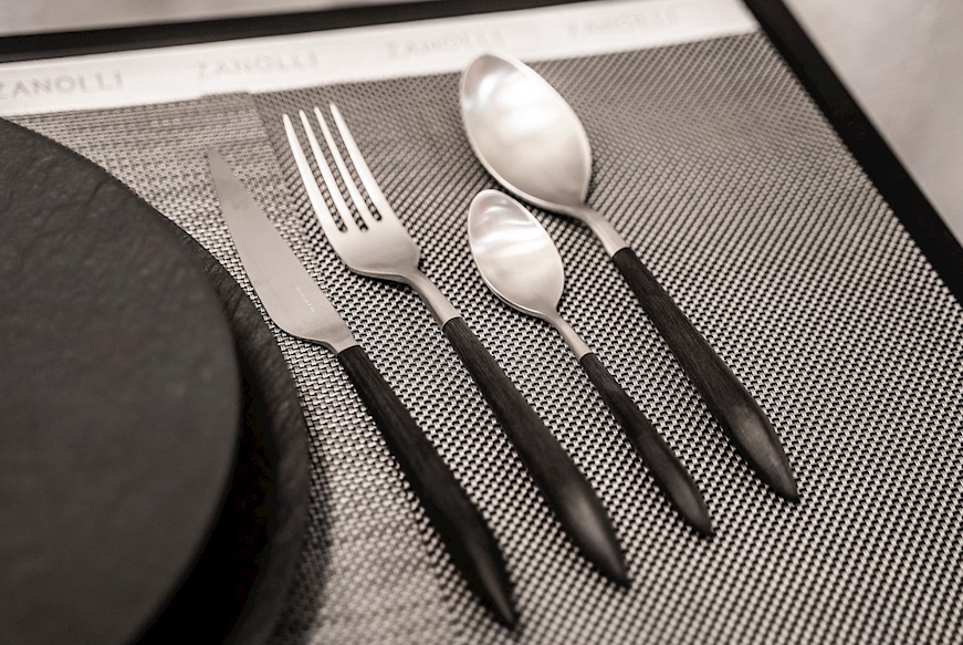 Cutlery set Ares steel black Bugatti