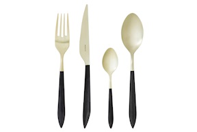 Cutlery set Ares steel black Bugatti