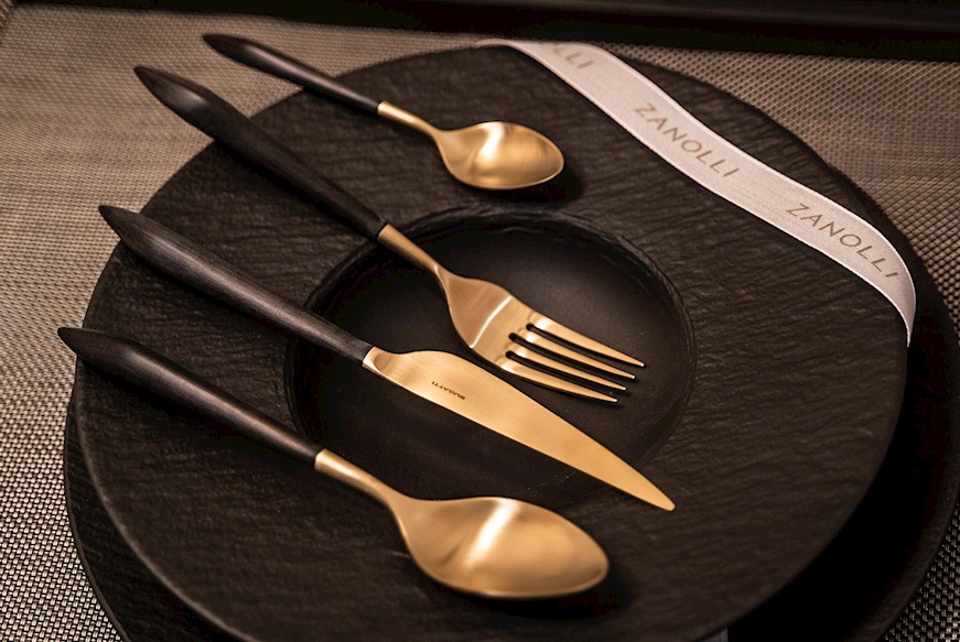 Cutlery set Ares steel black Bugatti