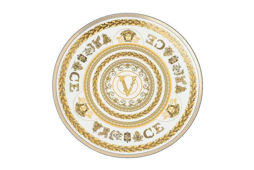 Piatto segnaposto Virtus Gala porcellana bianco Versace