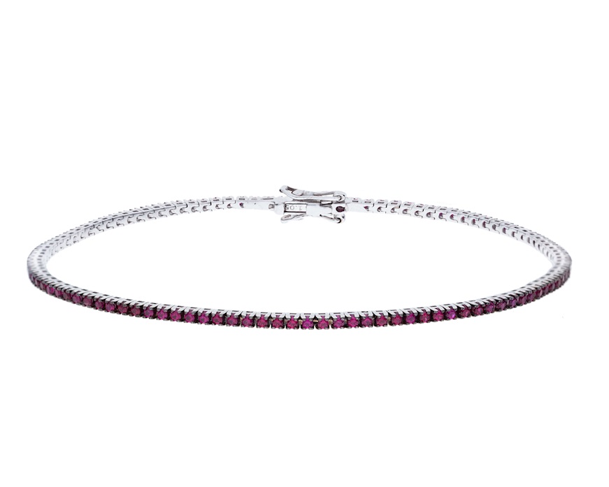 Bracciale tennis oro 750‰ e rubini ct. 1.05 Davite & Delucchi