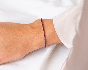 Bracciale tennis oro 750‰ e rubini ct. 1.05 Davite & Delucchi