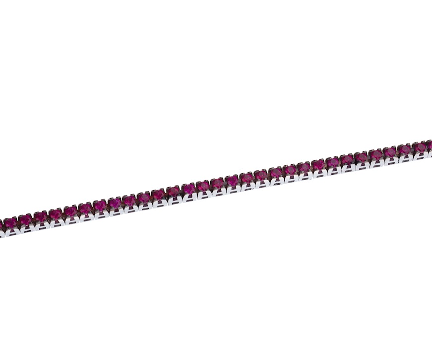 Bracciale tennis oro 750‰ e rubini ct. 1.05 Davite & Delucchi