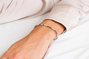 Tennis Bracelet gold 750‰ diamonds ct. 0.85 and sapphires ct. 1.45 Davite & Delucchi