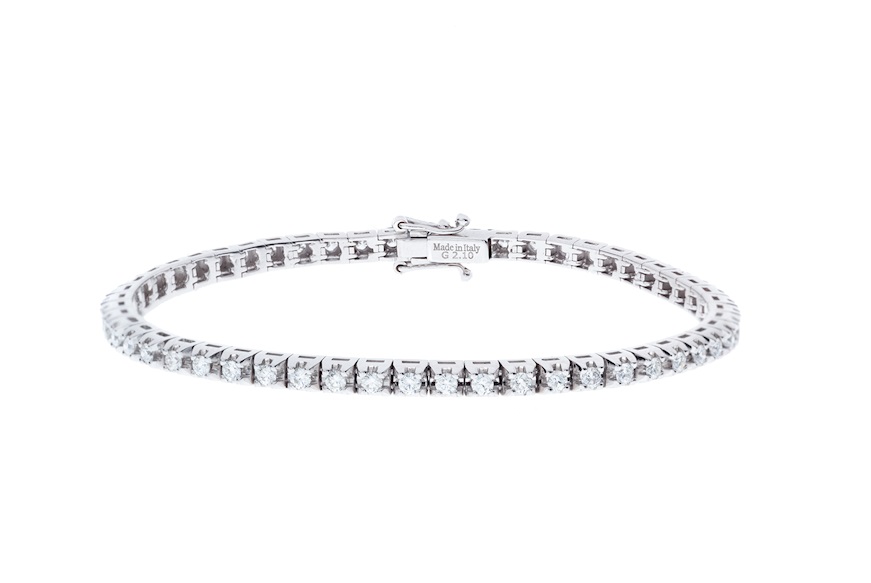 Tennis Bracelet gold 750‰ diamonds ct. 2.10 Davite & Delucchi