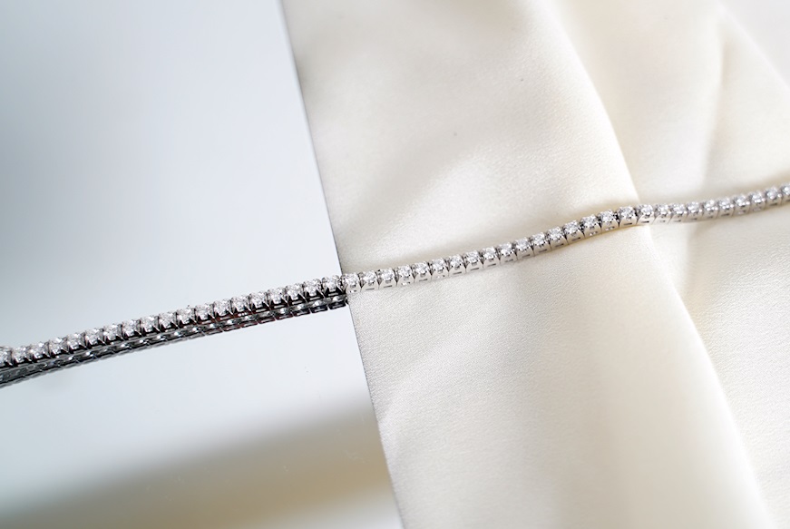 Tennis Bracelet gold 750‰ diamonds ct. 2.10 Davite & Delucchi