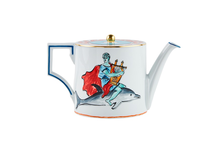 Teapot Il viaggio di Nettuno porcelain white Richard Ginori