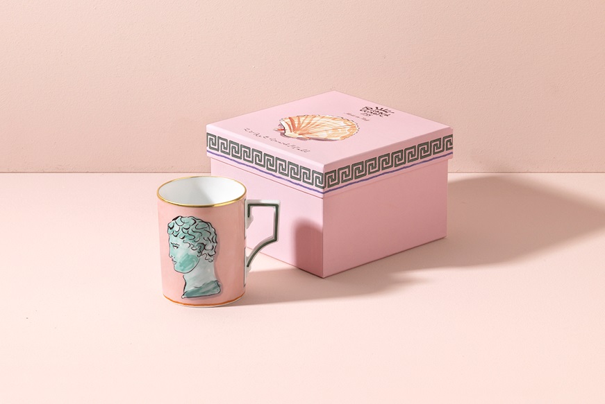 Mug Il viaggio di Nettuno porcelain pink Richard Ginori
