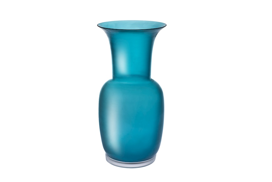 Vase Satin Murano glass blue Venini