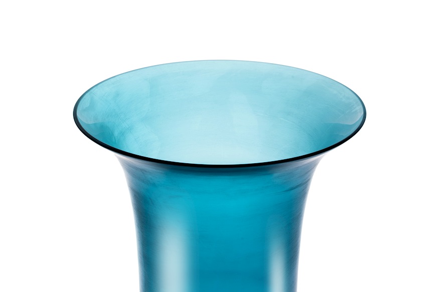 Vase Satin Murano glass blue Venini