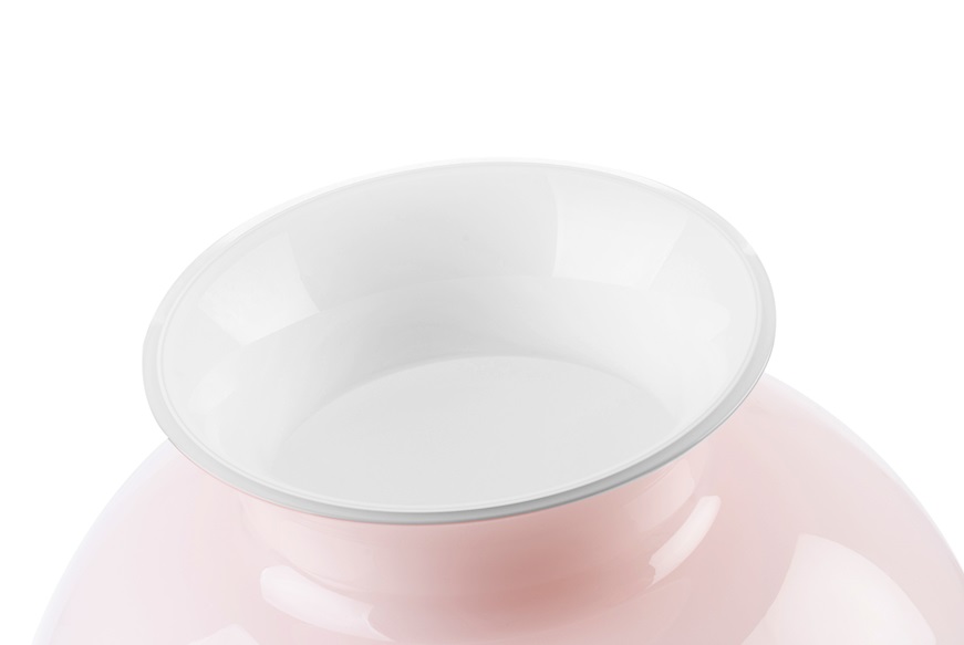 Vase Labuan Murano glass pink and milk white Venini
