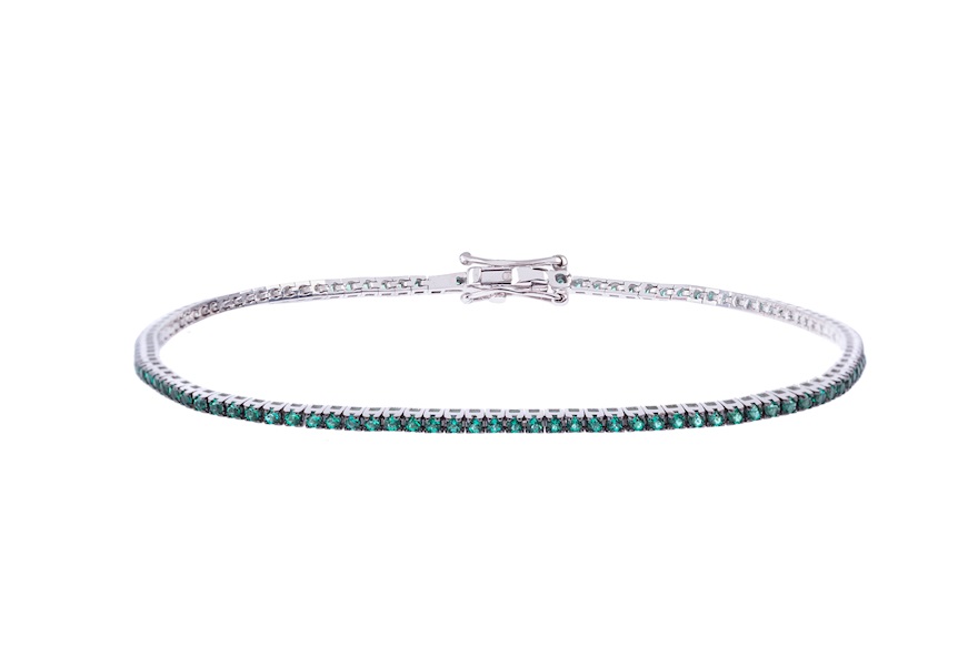 Tennis Bracelet gold 750‰ emeralds ct. 0.90 Davite & Delucchi