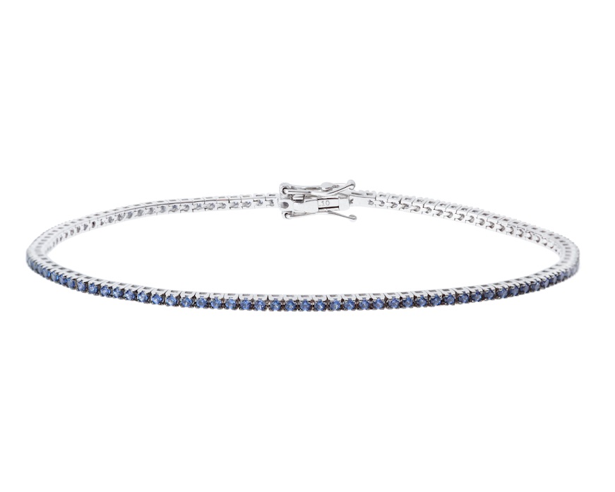 Tennis bracelet gold 750‰ sapphires ct. 1.10 Davite & Delucchi