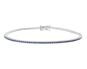 Bracciale tennis oro 750‰ e zaffiri ct. 1.10 Davite & Delucchi