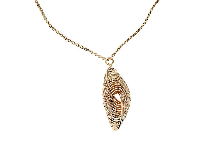 Collana in bronzo dorato con pendente a elica Unoaerre