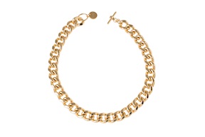 Collana in bronzo dorato con maglia grumette Unoaerre