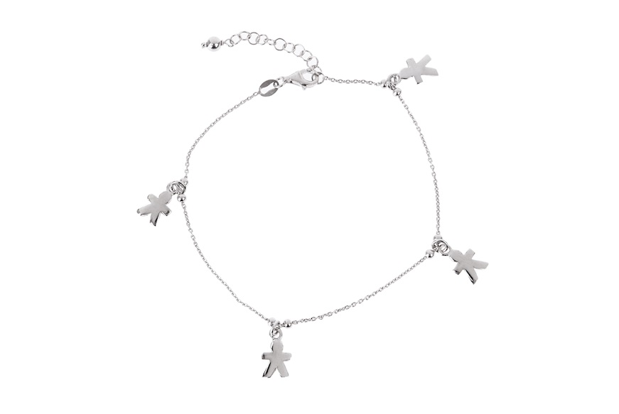 Cavigliera argento con charms bimbi Selezione Zanolli