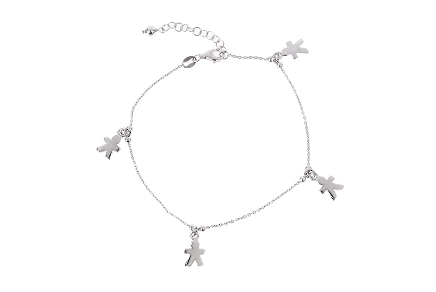 Cavigliera argento con charms bimbi Selezione Zanolli