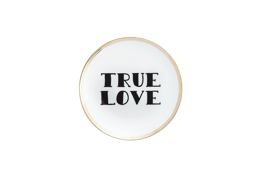 Piattino La Tavola Scomposta porcellana True Love con sacchetto portaconfetti Bitossi home