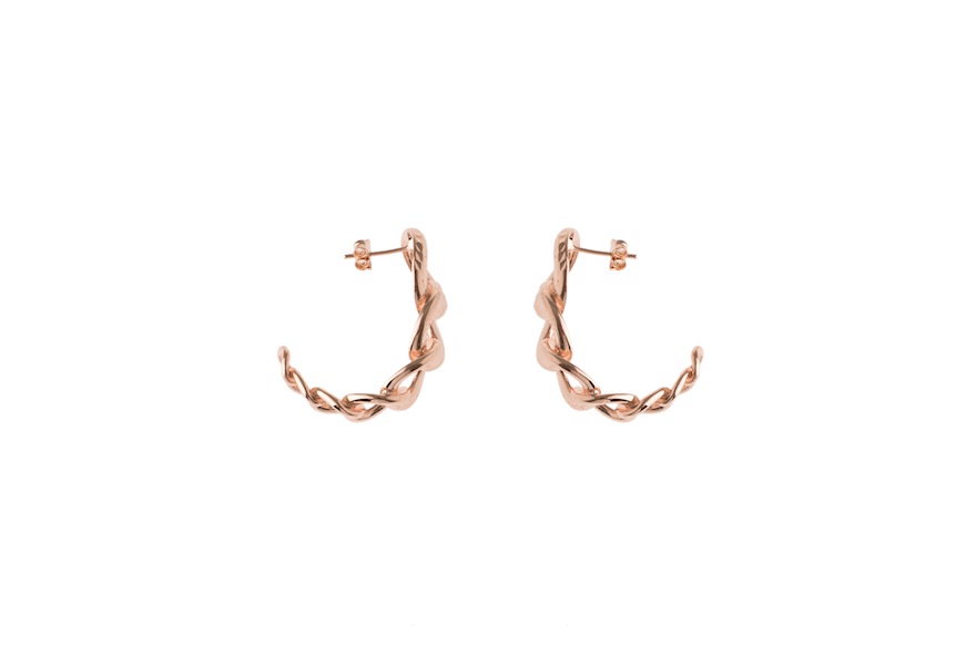 Earrings with groumette mesh Unoaerre