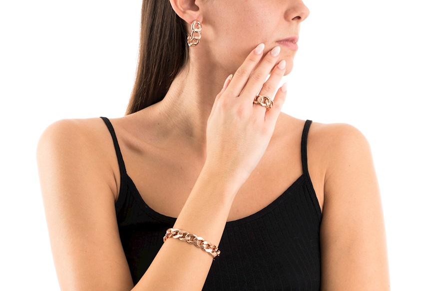 Earrings with groumette mesh Unoaerre