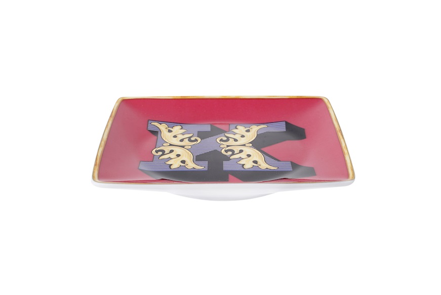 Plate Holiday Alphabet porcelain letter K Versace