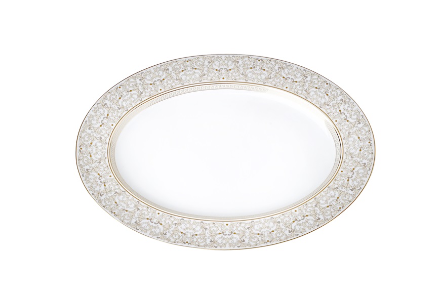 Oval plate Medusa Gala porcelain Versace