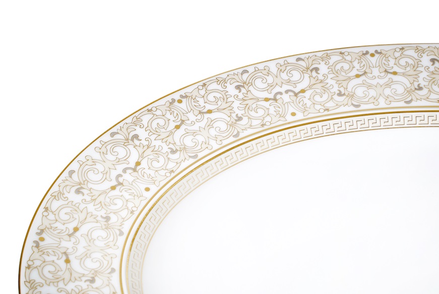 Oval plate Medusa Gala porcelain Versace