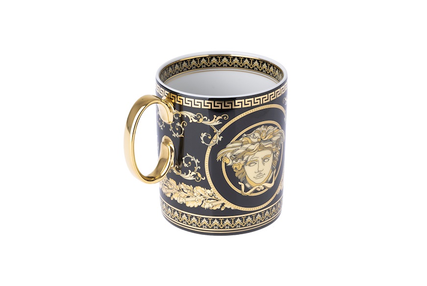 Mug Virtus Gala porcellana nero Versace