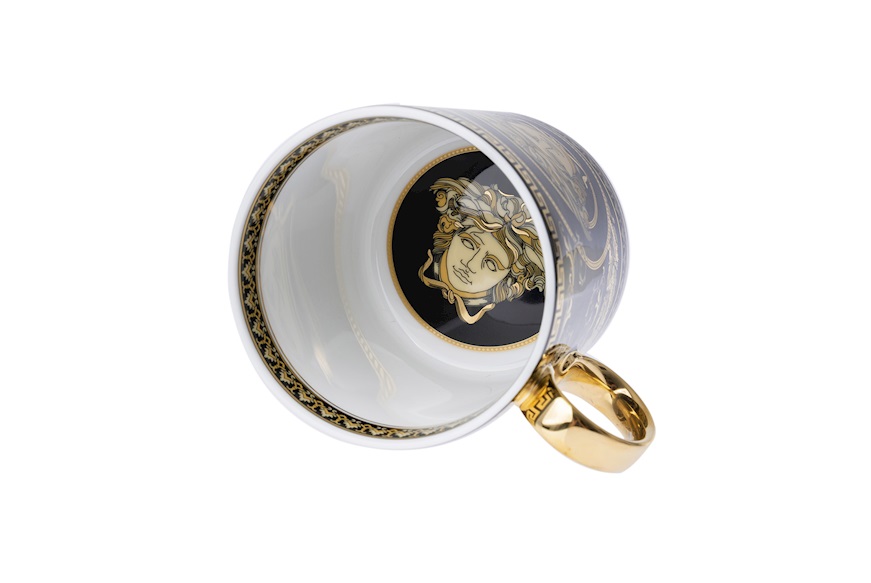 Mug Virtus Gala porcelain black Versace