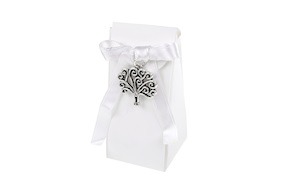 Ciondolo Albero della Vita con cristallo, scatola e confetti Selezione Zanolli
