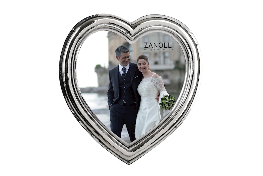 Picture frame silver heart shaped Selezione Zanolli