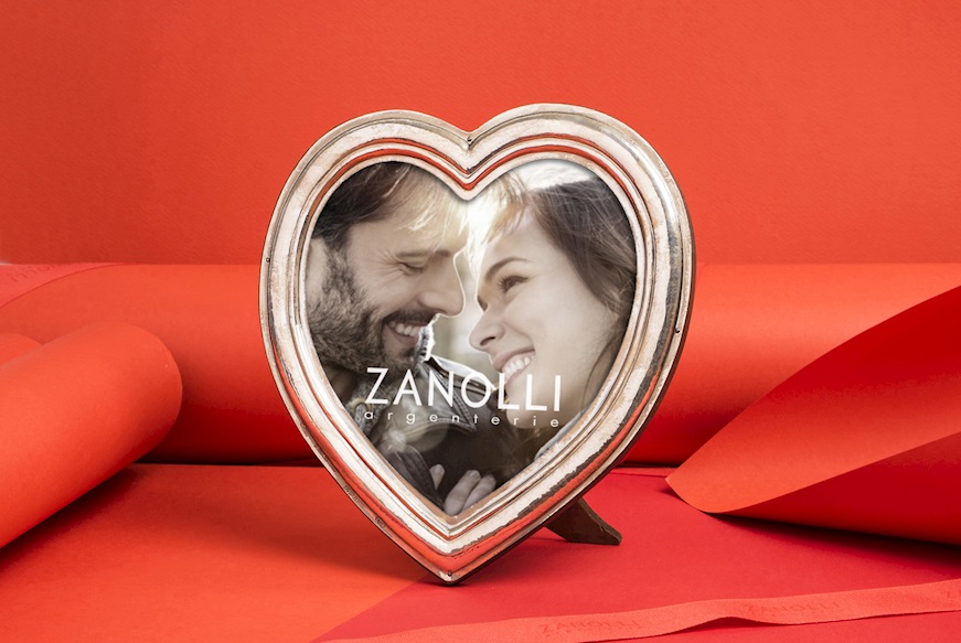 Picture frame silver heart shaped Selezione Zanolli