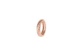 Anello argento rosè con lavorazione torcon Unoaerre