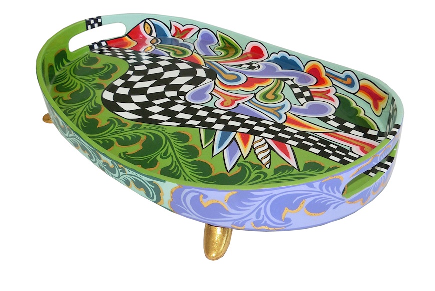 Tray Oval S hand painted Tom's Drag