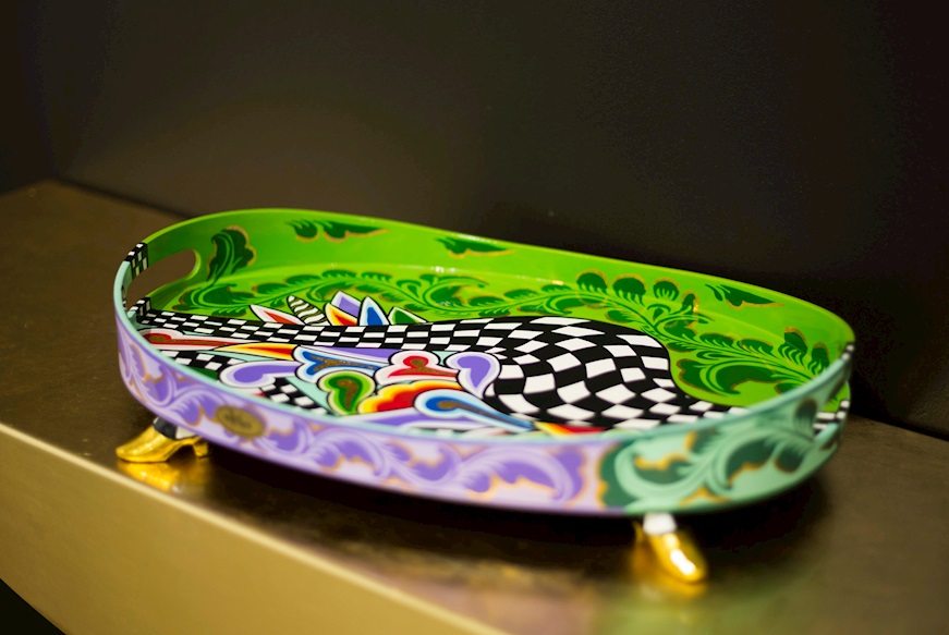 Tray Oval S hand painted Tom's Drag