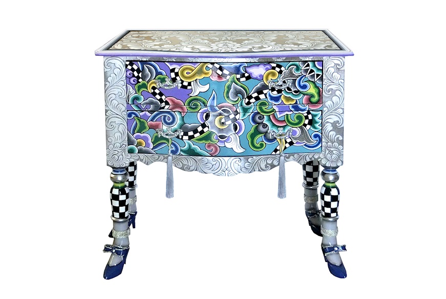 Comodino Drawer Chest Versailles dipinto a mano Tom's Drag