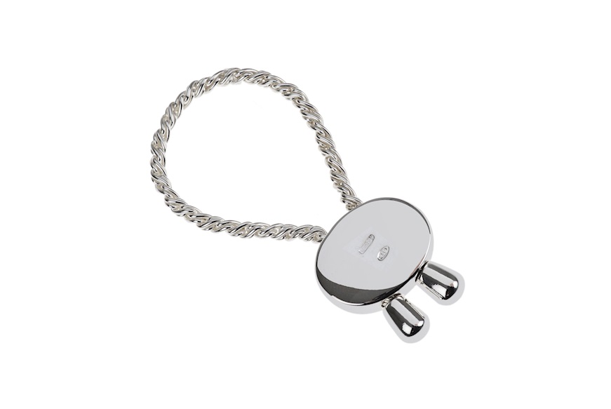 Keychain silver loop with oval Selezione Zanolli