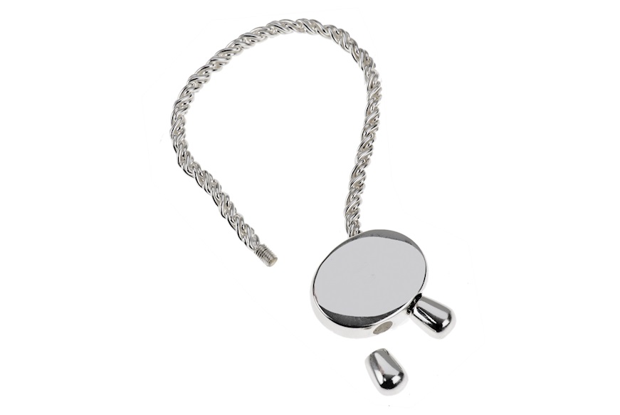 Keychain silver loop with oval Selezione Zanolli
