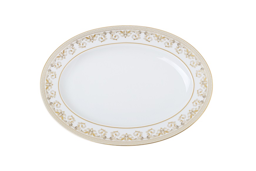 Oval plate Medusa Gala porcelain Versace